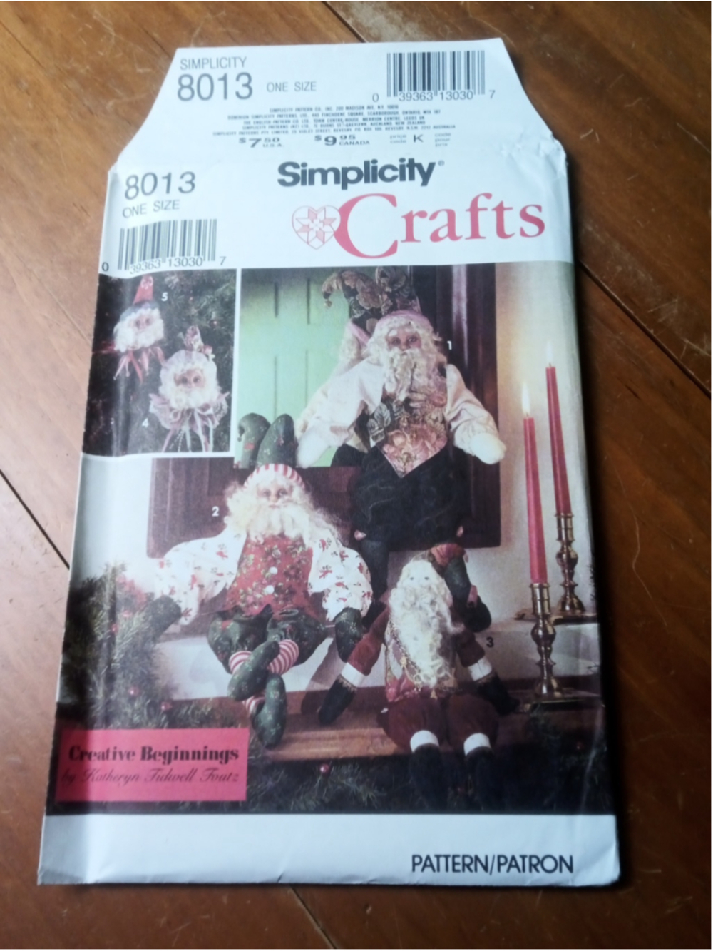 Simplicity Crafts 8013 Santa Dolls Sewing Pattern